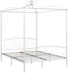 vidaXL Himmelbett-Gestell Wei&szlig; Metall 180 x 200 cm618242