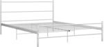 vidaXL Bettgestell Wei&szlig; Metall 120x200 cm618463