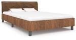 vidaXL Bettgestell Braun Wildleder-Optik 120 x 200 cm Modell 1618659