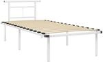 vidaXL Bettgestell Wei&szlig; Metall 90x200 cm651008
