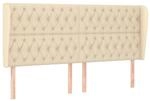 vidaXL Kopfteil mit Ohren Creme 203x23x118/128 cm Stoff 3118319