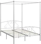 vidaXL Himmelbett-Gestell Wei&szlig; Metall 140 x 200 cm618198