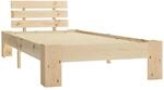 vidaXL Massivholzbett Kiefer 100x200 cm617168