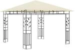 vidaXL Pavillon mit Moskitonetz 3x3x2,73 m Creme 180 g/m2
