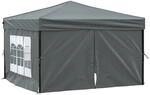 vidaXL Partyzelt Faltbar mit Seitenw&auml;nden Anthrazit 3x3 m Modell 1