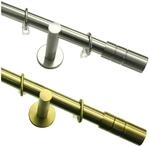 Gardinia Gardinenstangen-Set Zylinder &Oslash; 20 mm Messing Antik 120 cm
