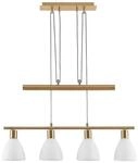 Lindby Pendelleuchte Simeon 9620356 Modern in Gold Messing aus Glas 4-flammig E14