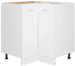 vidaXL Eckunterschrank Wei&szlig; 75,5x75,5x80,5 cm Holzwerkstoff