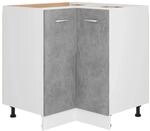 vidaXL Eckunterschrank Betongrau 75,5x75,5x80,5 cm Holzwerkstoff