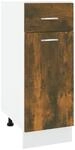 vidaXL Unterschrank mit Schublade R&auml;uchereiche 30x46x81,5 cm