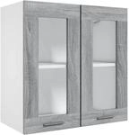 vidaXL H&auml;ngeschrank Glas Grau Sonoma 60x31x60 cm Holzwerkstoff