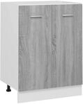 vidaXL Unterschrank Grau Sonoma 60x46x81,5 cm Holzwerkstoff
