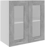 vidaXL H&auml;ngeglasschrank Betongrau 60x31x60 cm Holzwerkstoff