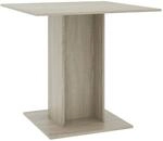 vidaXL Esstisch Sonoma-Eiche 80x80x75 cm Holzwerkstoff
