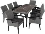 Tectake Rattan Tisch Foggia Mit 8 St&uuml;hlen Rosarno Mit Stabilen Holzgestellen 2