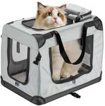 Fudajo Transportbox M Faltbar Grau 60X42X44Cm Hundebox Katzenbox Reisebox
