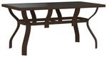vidaXL Gartentisch Braun und Schwarz 140x70x70 cm Stahl und Glas 318772