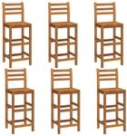 vidaXL Barhocker 6 Stk Massivholz Akazie 3115987