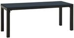 vidaXL Gartenbank 110 cm Stahl und WPC Schwarz