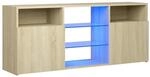 vidaXL TV-Schrank mit LED-Leuchten Sonoma-Eiche 120x30x50 cm