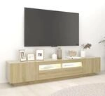 vidaXL TV-Schrank mit LED-Leuchten Sonoma-Eiche 200x35x40 cm