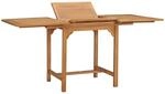 vidaXL Gartentisch Ausziehbar 110-160x80x75 cm Massivholz Teak 47420
