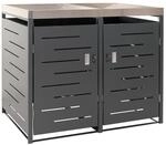 MCW 2er-/4er-M&uuml;lltonnenverkleidung H40 125x140x102cm Anthrazit