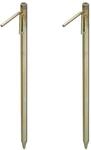 Relaxdays Bodenanker 2er Set Stahl Galvanisiert Stabil 51 cm x 9 cm x 2 cm
