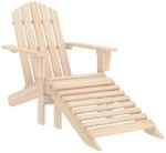 vidaXL Adirondack-Gartenstuhl mit Fu&szlig;teil Massivholz Tanne 315862