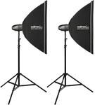 Walimex Pro 2X Newcomer 300W Ii Studioblitz Softbox Lampenstativ Led Studiolicht