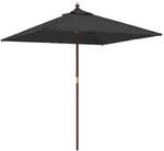 vidaXL Sonnenschirm mit Holzmast Schwarz 198x198x231 cm 363189