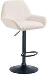 CLP Barhocker Braga Samt Creme/Schwarz