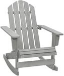 vidaXL Garten-Schaukelstuhl Holz Grau 45704
