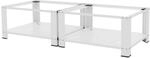 ML-Design Doppel Waschmaschinen Untergestell 2 Ablagen Wei&szlig; 128x54 cm