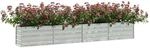 vidaXL Garten-Hochbeet 320x40x45 cm Stahl Silber 1085259