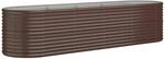 vidaXL Hochbeet Pulverbeschichteter Stahl 296x80x68 cm Braun 1094676