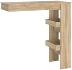 vidaXL Wand-Bartisch Sonoma-Eiche 102x45x103,5 cm Holzwerkstoff
