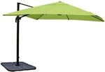 MCW Ampelschirm A96 3x3m Alu Gr&uuml;n mit St&auml;nder