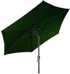 Lex XXL Alu Sonnenschirm &Oslash; 3 m Kurbelschirm Garten Balkon Terrasse Knickbar Gr&uuml;n