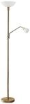 Lindby Stehlampe Jost 9621315 in Gold Messing aus Metall 2-flammig E27