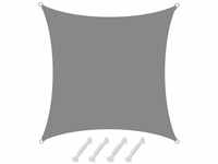 AMANKA Polyester Sonnensegel Wasserdicht - 3 x 3 m Quadratisch Grau