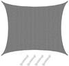AMANKA HDPE Sonnensegel Wasserdurchlässig - 6 x 5 m Rechteckig Grau