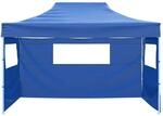 vidaXL Faltzelt mit 3 W&auml;nden 3 x 4,5 m Blau