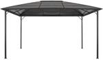vidaXL Gartenpavillon mit Dach Aluminium 4x3x2,6 m Schwarz