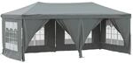 vidaXL Partyzelt Faltbar mit Seitenw&auml;nden Anthrazit 3x6 m Modell 1