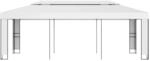 vidaXL Pavillon mit Doppeldach 3 x 6 m Wei&szlig;
