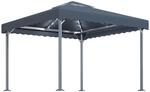 vidaXL Pavillon mit LED-Lichterkette 300x300 cm Anthrazit Aluminium