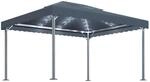 vidaXL Pavillon mit LED-Lichterkette 400x300 cm Anthrazit Aluminium
