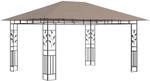 vidaXL Pavillon mit Moskitonetz 4x3x2,73 m Taupe 180 g/m2