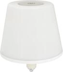 REV Ritter LED Flaschenleuchte Lamprusco mit Akku &Oslash; 11,5 cm Wei&szlig;-Silber